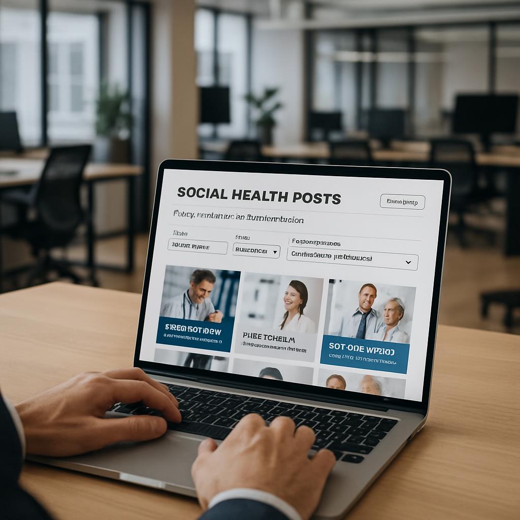 imagens de médicos em um site de saúde social